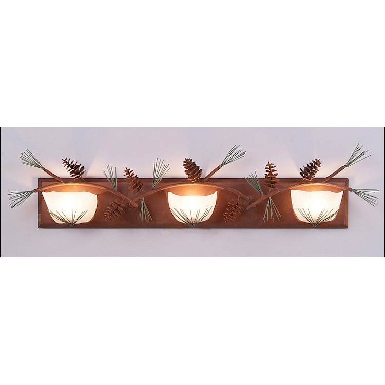 Halogen Triple Pine Cone Vanity Light