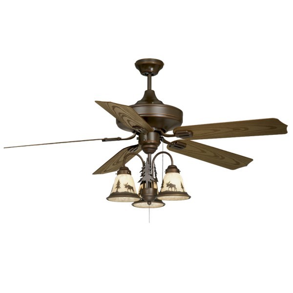 Yellowstone 3 Light Moose Ceiling Fan