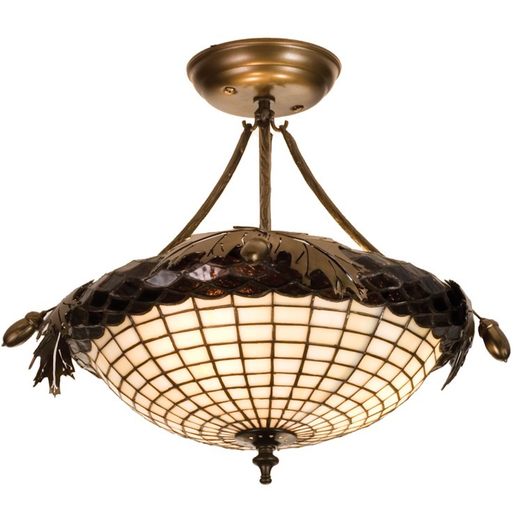 Ceiling Light With Oak : Greenbriar oak semi flushmount ceiling light