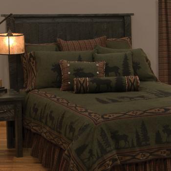 Wool Cabin and Lodge Bedding Sets - Fishing Decor