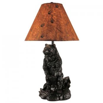 Rustic Table Lamps Bear Moose Lodge, Rustic Lodge Style Table Lamps
