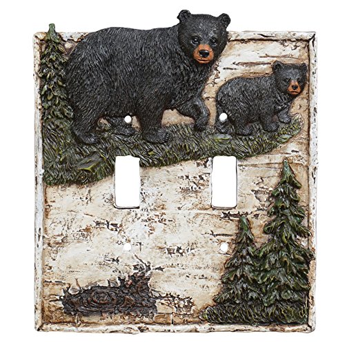 Bear on Birch Single Switch Cover Home Décor 
