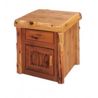 Enclosed Log End Table