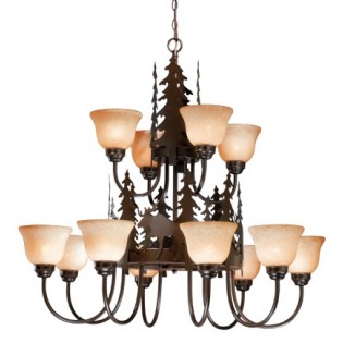 Yellowstone Moose 12 Light Chandelier