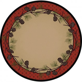 Delicate Pines Round Rug