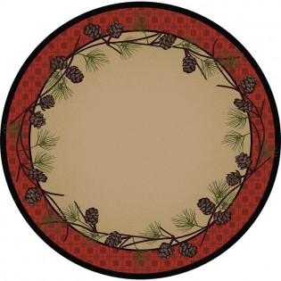 Delicate Pines Round Rug