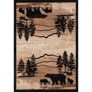 Mountain Shadow Bear Rug 4x5