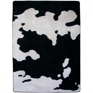 Black and White Cowhide Rug 4x5