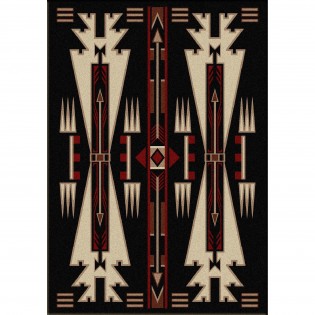 Horse Thieves Black Area Rugs