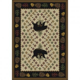 Patchwork Bear Rug - Natural