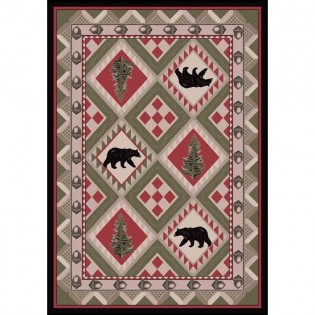 Quilted Forest Rug 5x8