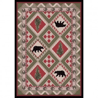 Quilted Forest Rug 8x11