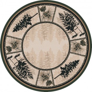 Stoic Pines Round Rug