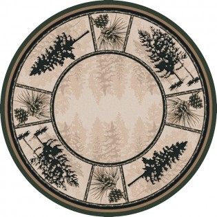 Stoic Pines Round Rug