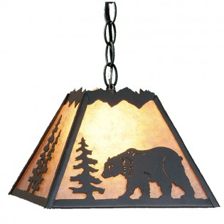Rocky Mountain Bear Pendant Light-Small