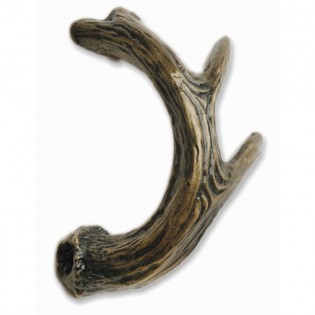 Antique Brass Antler Pull - Left Face