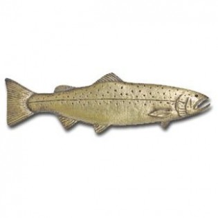Antique Brass Right Facing Trout Pull