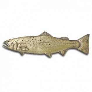 Antique Brass Left Facing Trout Pull