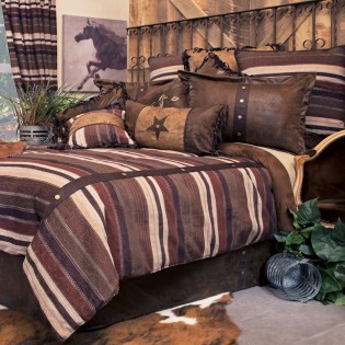 Old West Stripe Comforter Set-Queen