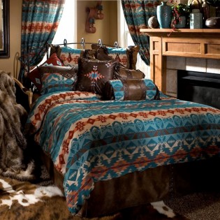 Turquoise Chamarro Comforter Set - Twin