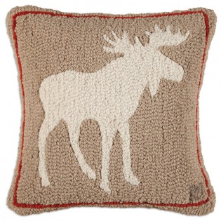 Khaki Moose Pillow