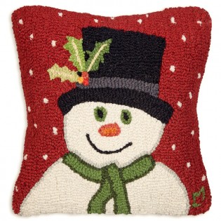 Snowman with Top Hat Pillow