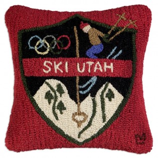 Ski Utah Patch Pillow