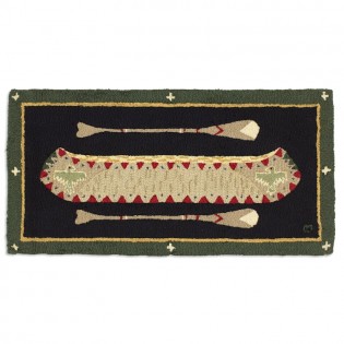 Long Boat Canoe Rug-Green