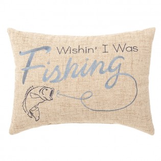 Wish I was Fishing Pillow