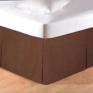 Brown Tailored Bedskirt - Twin
