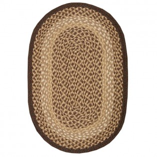 Chocolate Braided Jute Oval Rug-8x11