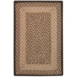 Chocolate Braided Jute Rectangle Rug-3x5