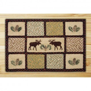 Quilt Patch Moose Jute Rug