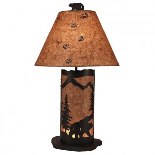 Small Mountain Valley Bear Table Lamp