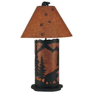 Large Mountain Valley Bear Table Lamp