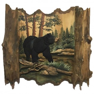 Bear on the Loose Wood Wall Art