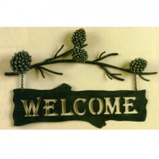 Pine Cone Branch Welcome Sign