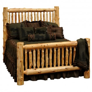 King Spindle Log Bed