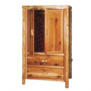 2 Drawer Premium Log Wardrobe