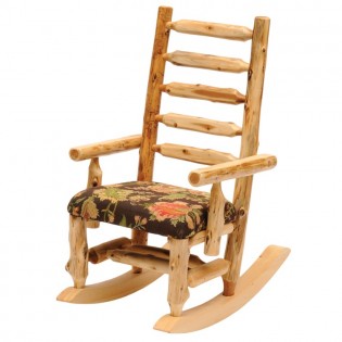 Upholstered Log Rocking Chair