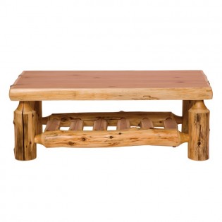 Rectangular Log Coffee Table-48 Inch