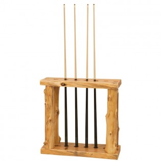 Log Pool Cue Holder