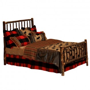 Hickory Traditional Log Bed-Full