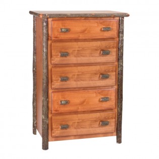 5 Drawer Hickory Chest of Drawers-Premium Line