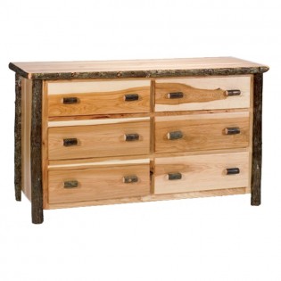 6 Drawer Hickory Dresser-Value Line