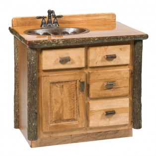 Hickory Vanity-With Top-3 Foot