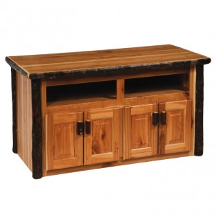 Hickory Widescreen TV Stand - Traditional Finish