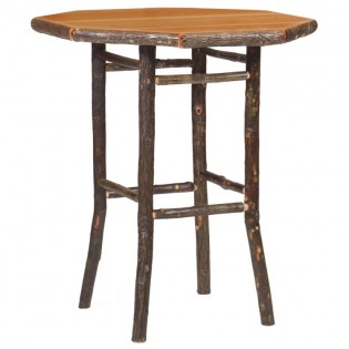 Round Hickory Pub Table-40 Inch-Standard Finish