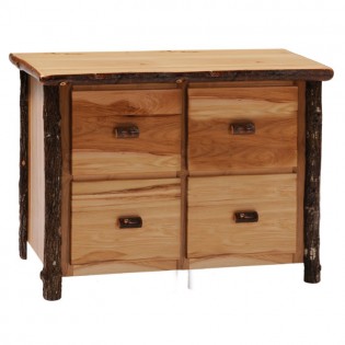 Hickory File Cabinet - 4 Drawer