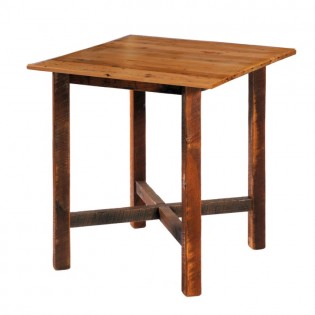 Barn Wood Square Pub Table - Antique Oak Finish